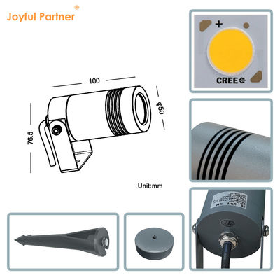 2024 New Aluminum Body IP66 กันน้ํา ความดันต่ํา 6W CREE COB 12V ไฟสปิก LED สําหรับทางเดิน