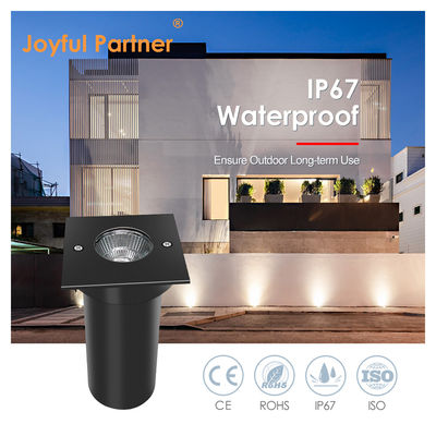 DC AC COB LED อลูมิเนียมทรงสี่เหลี่ยม 304ss หน้าปก LED แผ่นดินแสงสําหรับสวน