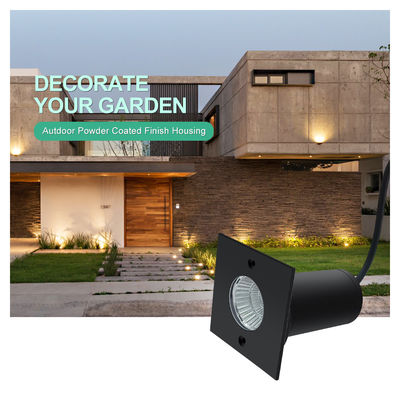 คู่หูที่มีความสุข Deck Step Garden Lights ความดันต่ํา 12 24V 6W CREE COB สี่เหลี่ยมสีขาวอบอุ่น