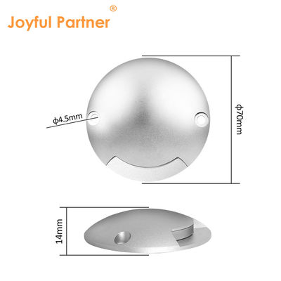 แอนติยูวี Anodized DC12v อลูมิเนียมร่างกาย 1.2W White Covers Recessed Step Light อัลลูมิเนียมบริสุทธิ์ 6063 Housing