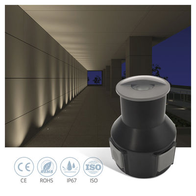 ไฟ LED ฝังดิน IP67 LED 12V-24VDC แรงดันไฟฟ้าต่ำ 1W 3W พื้นดินพร้อมกระจกฝ้า