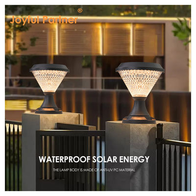 โบลาร์ดแสงแสงอาทิตย์ วัสดุ ABS แผ่นสลอร์ Polycrystalline Epistar SMD DIA245mm IP65 APP ควบคุมกันน้ํา