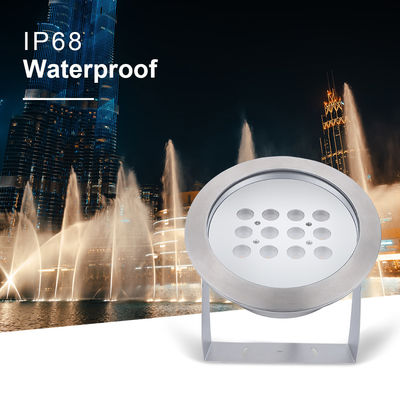 โคมไฟใต้น้ํา ธารน้ํา IP68 RGB วิศวกรรมไฟฟ้า DMX 512 DC 24v SS 316L