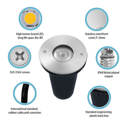 ไฟสระเหล็กไร้สแตนเลส ความดันต่ํา RGB 3W 1W LED IP68 กันน้ํา สําหรับภูมิทัศน์ใต้น้ํา