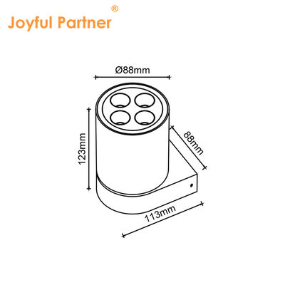 โรงงาน Custom Surface Mounted Downlights 4*2w SMD LED Indoor Outdoor IP65 กระบอก 4 หลุม