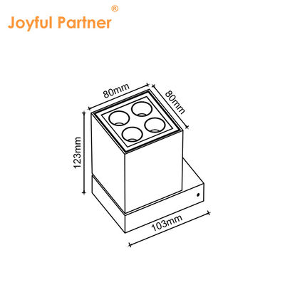 กันน้ํา IP65 แสงกําแพงกลางแจ้ง 8W 45 องศา DC 24v CE ใบรับรอง SMD LED โหลสลูมิเนียม