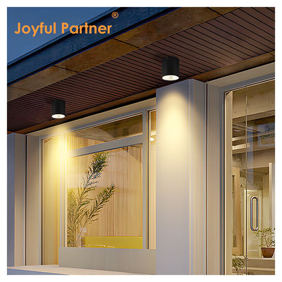 หลอดปรับปรุงกระบอกติดผนังกลางแจ้ง ดํา LED คอลัมน์ล่าง หลอดสวนกลางแจ้ง Cree COB Led 15W 3500k