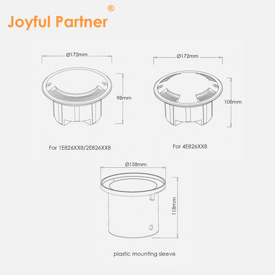 ระดับบันได ระดับบันได ระดับบันไดไฟในพื้นดิน 1W IP67 ภายนอก COB LED 12w ไฟสี่ด้านออก