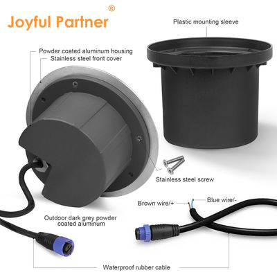 ระดับบันได ระดับบันได ระดับบันไดไฟในพื้นดิน 1W IP67 ภายนอก COB LED 12w ไฟสี่ด้านออก