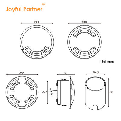 Ultra Thin IP67 Waterproof Recessed 2W LED Outdoor Inground Lighting SS316 Cover สําหรับทางสวน