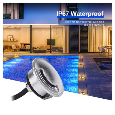 Ultra Thin IP67 Waterproof Recessed 2W LED Outdoor Inground Lighting SS316 Cover สําหรับทางสวน