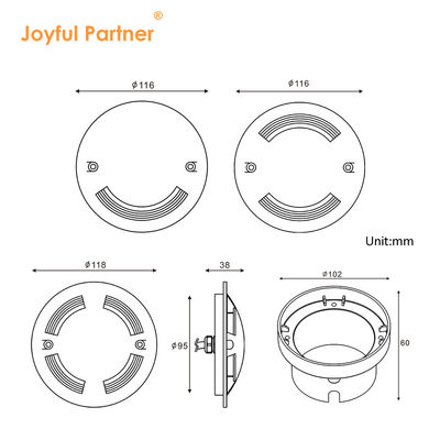 IP67 6W 12 24 วอลต์ ช่องไฟใต้ดิน OSR SMD LED สําหรับทางเดินกลางแจ้ง