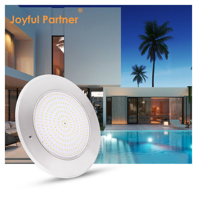 18W 316SS ภายใต้น้ํา ติดผนัง LED Pool Light 230MM DC12V 252pcs SMD2835 สีขาวอบอุ่น ความดันคงที่