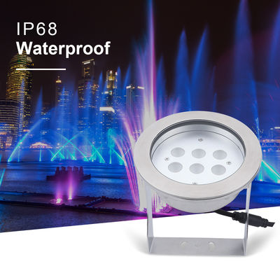 IP68 โฟตไฟใต้น้ํากันน้ํา 316L สแตนเลส DMX512 RGB / RGBW 4in1 LED DC12V/24V