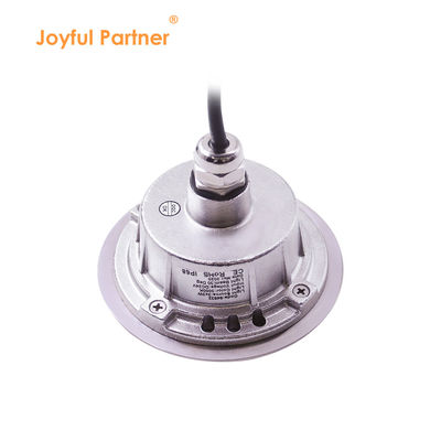 แสง LED ใต้น้ํา 3W DIA118MM IP68 316 เหล็กไร้ขัด ผิวขาวอบอุ่น DC24V ด้วยกล่องติดตั้งพลาสติก