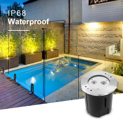 IP68 RGBW 4in1 กันน้ําหล่อ LED ไฟเหล็กไร้สแตนเลส 316 DC 24V กับเลนส์ไม่เท่าเทียมกัน