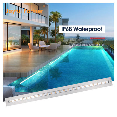 IP68 ภายใต้น้ํา สายแสง สแตนเลส 316 24W LED DALI ปรับความเย็นด้วยกล่องติดตั้งพลาสติก