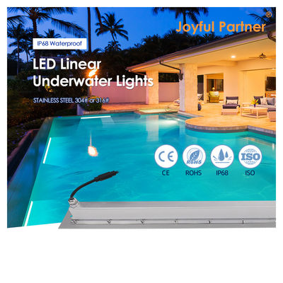 IP68 ภายใต้น้ํา สายแสง สแตนเลส 316 24W LED DALI ปรับความเย็นด้วยกล่องติดตั้งพลาสติก