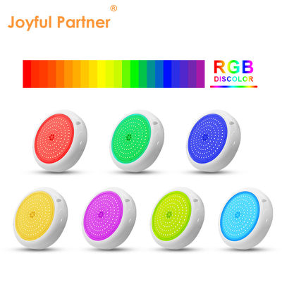 แสงสระว่ายน้ําสระว่ายน้ํา IP68 เปลี่ยนสี AC12v สาระที่เต็มผิว RGB แบบเรียบ ติด 180mm Dia