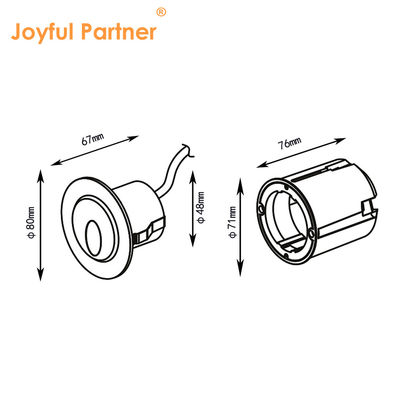 1W อลูมิเนียมบ้านภายนอก LED ผนัง ไฟสว่างทางเดิน LED ระดับบันได ไฟสว่างด้วย IP65 กันน้ํา