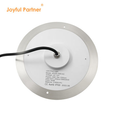 ไฟสระว่ายน้ํา LED Ultra Slim Resin เติม DIA230mm AC/DC 12v PC ผ้าคลุมโปร่ง