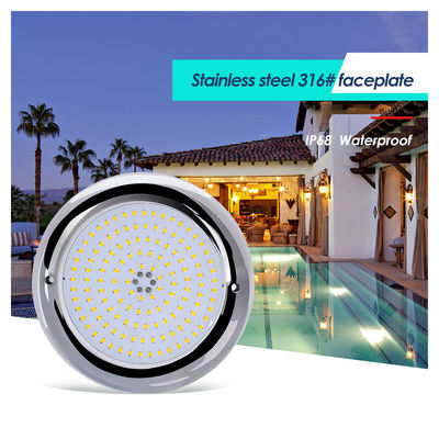 ไฟสระว่ายน้ํา เรซิน เติมรูปร่างเรียบ RGB ด้านบนติด SMD LED 152mm Dia