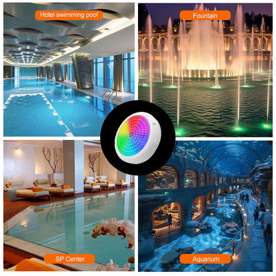 ไฟสระว่ายน้ํา LED ภายใต้น้ํา PAR56 พื้นผิวผนังคอนกรีตติดตั้งด้วย 18 คีย์รีโมทคอนโทรลเลอร์