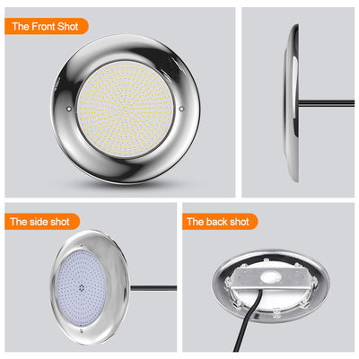 LED PAR56 สระว่ายน้ํา ไฟ 18W 35W IP68 กันน้ํา AC12V เหล็กไร้ขัด สําหรับสระว่ายน้ํากลางแจ้ง