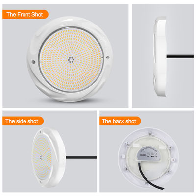 แสงสระว่ายน้ํา LED แสงใต้น้ํา DIA230*35mm วัสดุ ABS IP68 42W