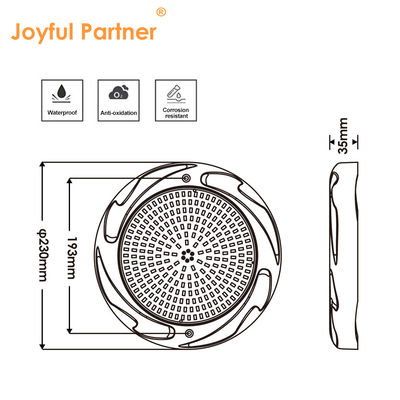 35W LED สระว่ายน้ํา ไฟสว่างสําหรับสระว่ายน้ําคอนกรีต SPA 230 * 35mm วัสดุ ABS AC12V RGB RGBW