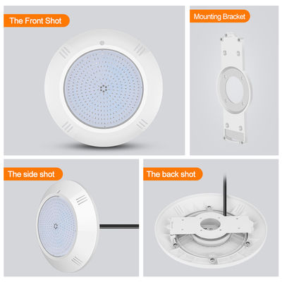 ผืนยาง Epoxy เติมสระว่ายน้ําแสงติดผนัง ABS Housing IP68 AC12V 18W Dia 260mm