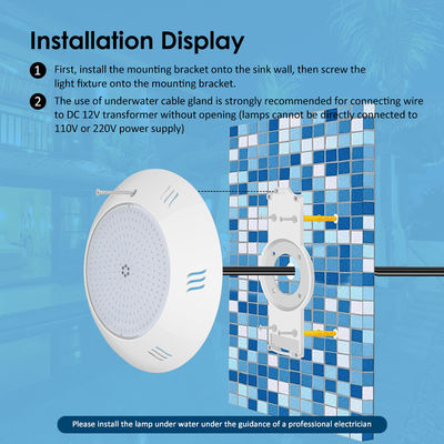 ไฟสระว่ายน้ํา LED ติดผนัง 260 * 40mm AC12V 42w ระยะไกลกับ ABS Housing สไตล์ที่ทันสมัย