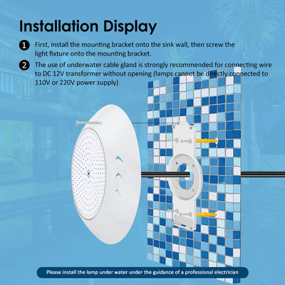 18W Par56 LED สระว่ายน้ํา ด้านบนติด LED สระว่ายน้ําใต้น้ํา แสง AC 12V RGB สําหรับสวน Waterscape