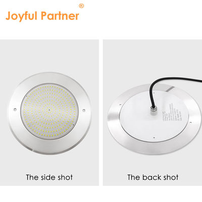 แสงสระว่ายน้ําแบบกันน้ํา PAR56 LED 316SS Housing Ultra Thin 7.5mm Resin เติมผนังติดตั้ง 230MM 18W 25W DC AC12V