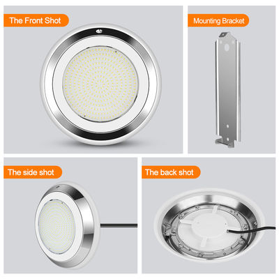 IP68 280mm ผนังติดตั้งเหล็กไร้ขัด RGB LED ใต้น้ํา สระว่ายน้ํา ไฟ