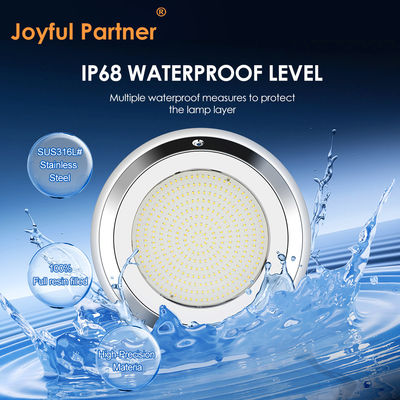 IP68 280mm ผนังติดตั้งเหล็กไร้ขัด RGB LED ใต้น้ํา สระว่ายน้ํา ไฟ