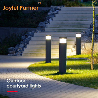 IP65 กันน้ํา LED โบลาร์ด ผืนหญ้า อลูมิเนียมตกแต่งภายนอก สวนทางวิลล่า การสว่างสวน