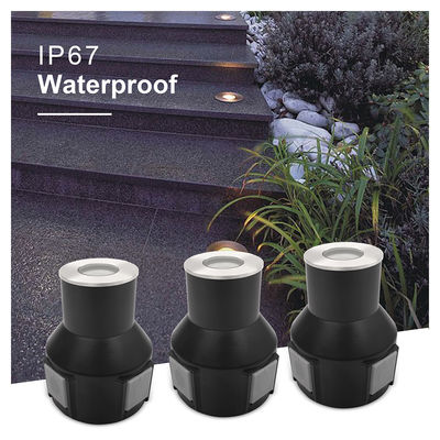 ไฟบันไดภูมิทัศน์สวน 3W IP67 RGB3in1 ตัวเรือนอะลูมิเนียม ฝาครอบด้านหน้าสแตนเลส พร้อมรับประกันสองปี