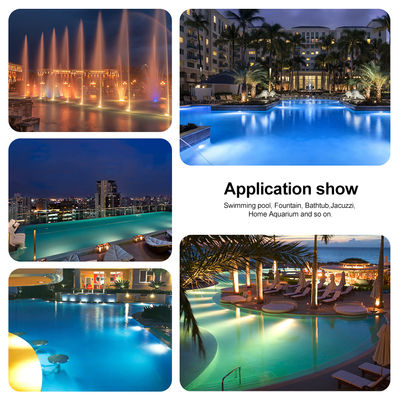 พานไฟสระว่ายน้ํา LED ที่เต็มไปด้วยธาตุ epoxy สีขาวอบอุ่น PAR56 หลอดสํารอง ø178*25mm