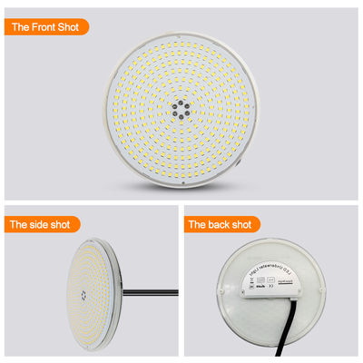 เติมเต็มเรซิน Flat PAR56 ไฟสระว่ายน้ํา LED ไฟ UV ป้องกัน PC วัสดุการทดแทนหลอดฮาโลเจน 35W 42W