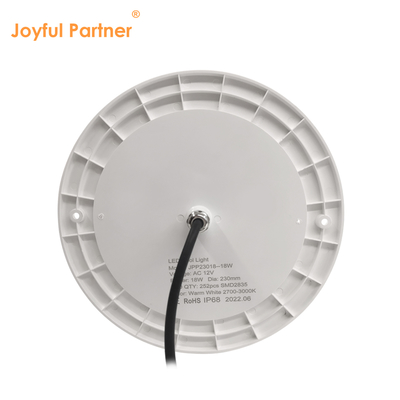 สาระเต็มสระว่ายน้ําแสงสะท้อน 160mm DC12V 10W พลาสติกเต็ม SMD2835 108pcs RGBW สี ความดันคงที่