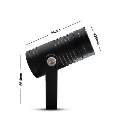 แสงล้างผนังภายนอก 1W IP65 DC24V ไฟสปอตสวน ด้วยการออกแบบทรงสไตล์