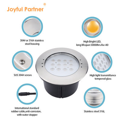 สระว่ายน้ํา แสงใต้น้ํา 20W IP68 316 สแตนเลส ด้วยการควบคุม DMX
