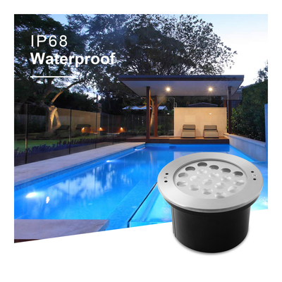 ไฟสระว่ายน้ำใต้น้ำ ไฟกันน้ำ IP68 12V สแตนเลส 18W 36W LED สีเดียว ได้รับการรับรอง CE ROHS