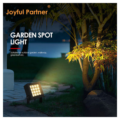 LED Outdoor Garden Spot Light โหลดอัลลูมิเนียมสี่เหลี่ยม 130*130mm 16x1W LED สําหรับการใช้งานกลางแจ้ง