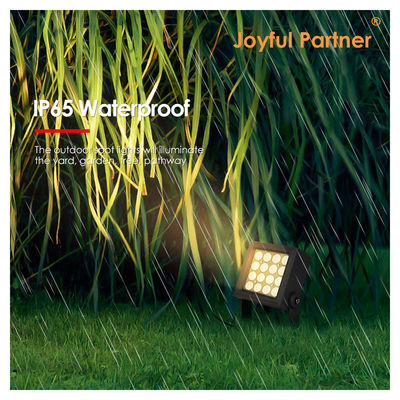 LED Outdoor Garden Spot Light โหลดอัลลูมิเนียมสี่เหลี่ยม 130*130mm 16x1W LED สําหรับการใช้งานกลางแจ้ง