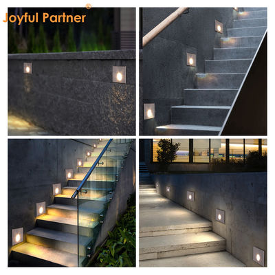 ไฟบันได LED ทรงกลม 1W 2W ตัวเรือนอะลูมิเนียมหล่อติดผนังสำหรับทางเดินกลางแจ้ง