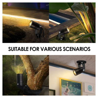 คู่หูที่มีความสุข Led สวนสโปตไลท์กลางแจ้ง 6W COB DC12V / DC24V 3000K สีขาวอบอุ่นสําหรับทางเดิน สวนทางเดิน