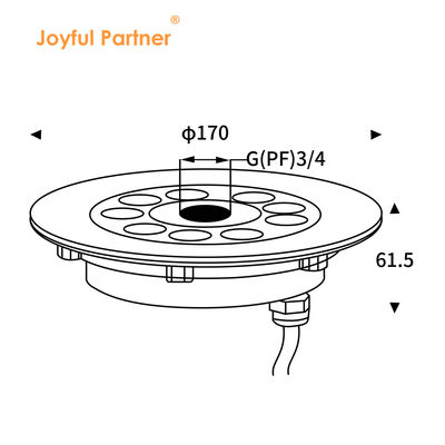 แผ่นดินแห้ง LED ไฟสระ RGB 3in1 IP68 น้ําเจ็ตภายนอกใต้น้ํา จากประเทศจีนผู้ผลิต