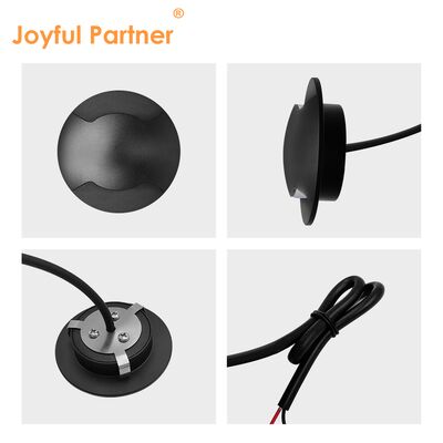 Side Emitting Recessed Inground Light Round Low Voltage 1W 3000k IP67 Die Cast Aluminum